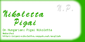 nikoletta pigai business card